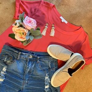 Loft Coral Top